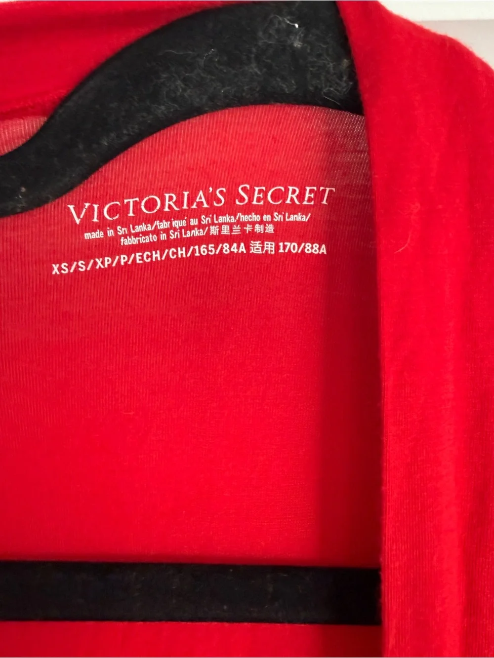 Victoria's Secret Bold Red Long Tie-Waist Robe